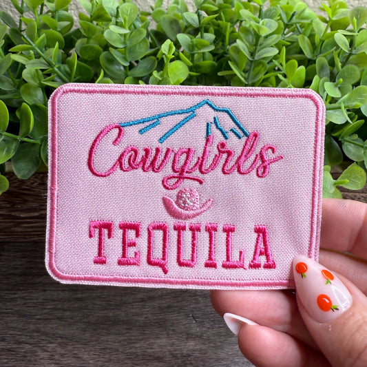 Cowgirls and Tequila Embroidered Small Patches