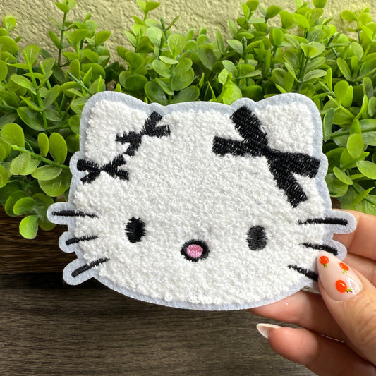 HK Black Bow Embroidered 5" Patches