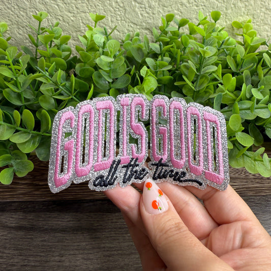 Good Is Good Pink 4" Embroidered Small Patches