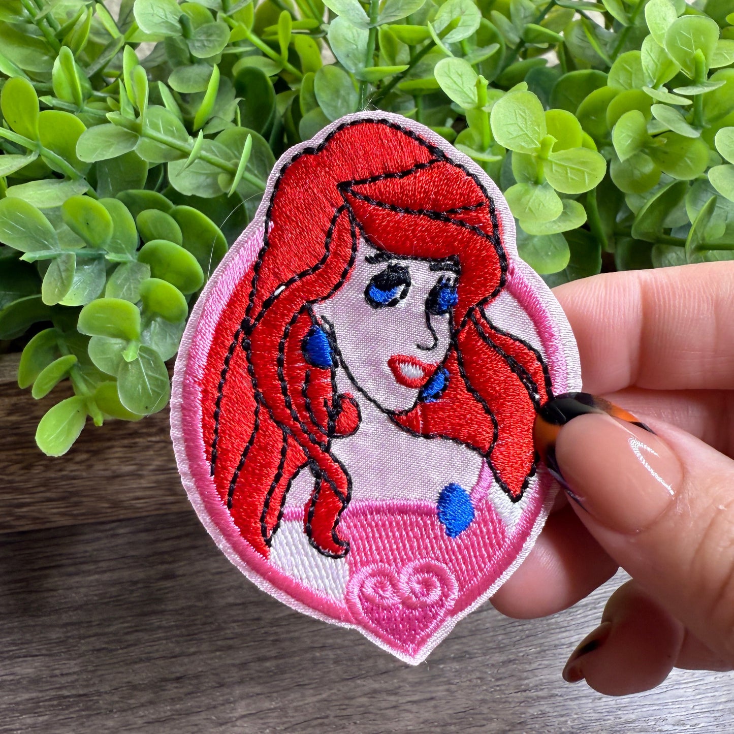 Red Hair Princess Embroidered Small Patches