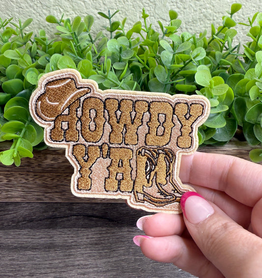Howdy Y’all Embroidered Small Patches