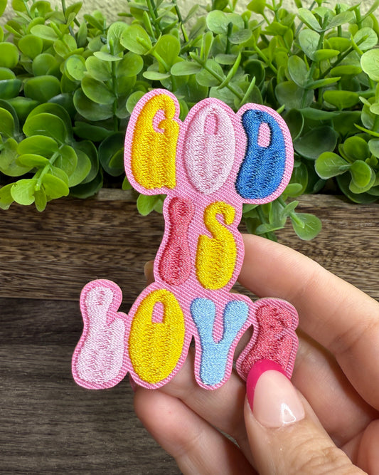 God is Love Embroidered Small Patches