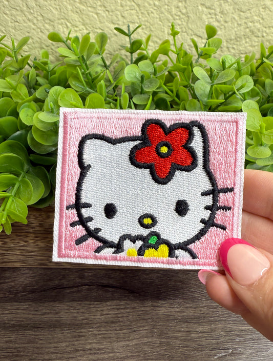 Kitty Square Embroidered Small Patches