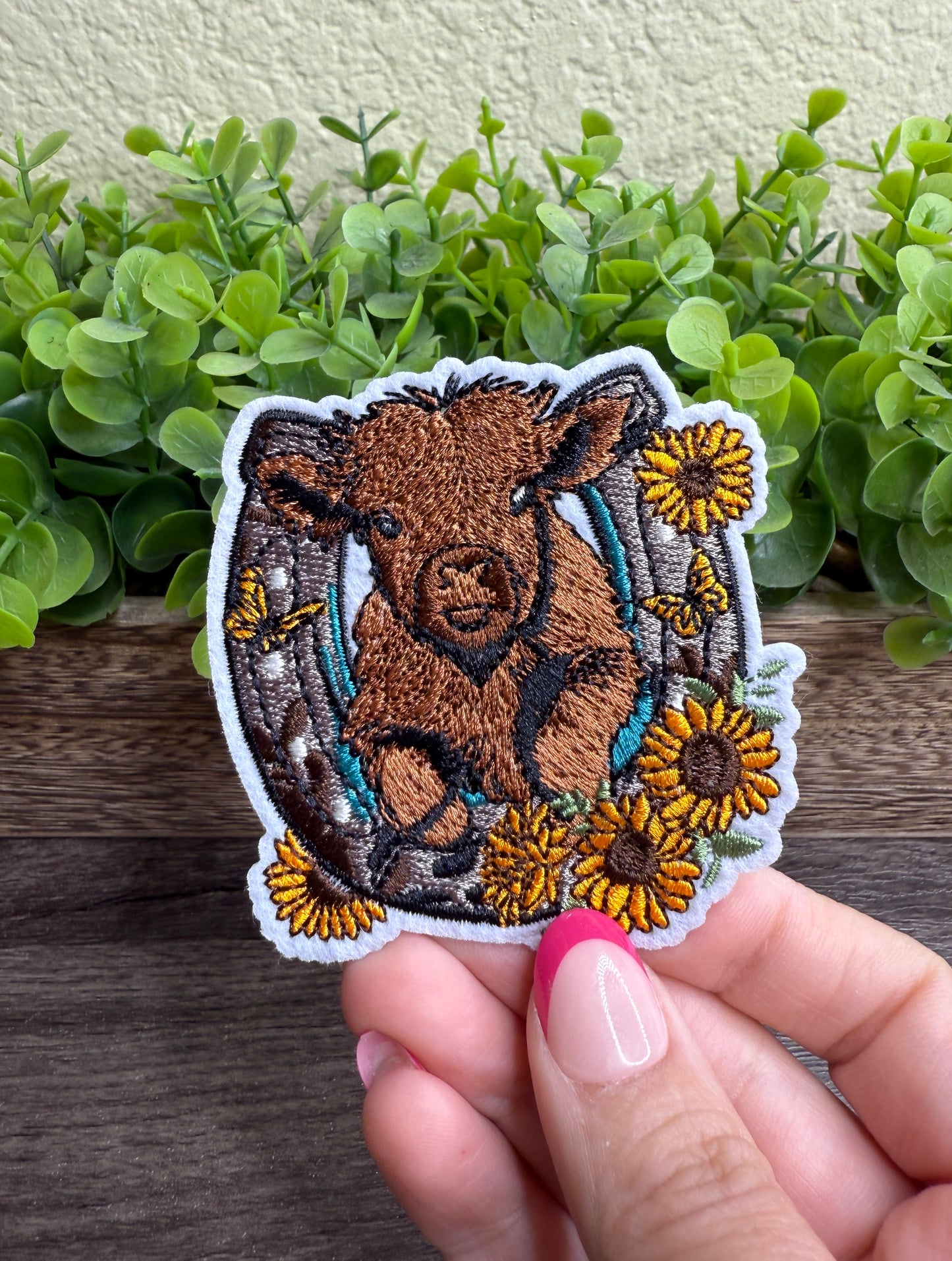 Horse Shoe and Cow Embroidered Small Patches