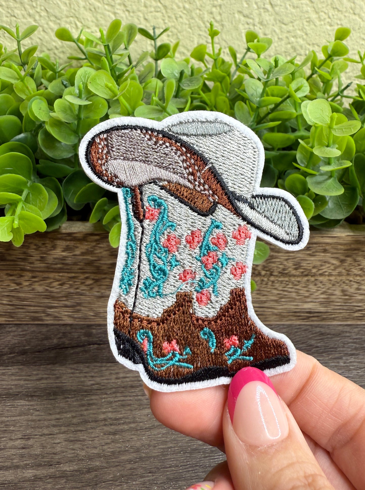 Boots and Hat Embroidered Small Patches