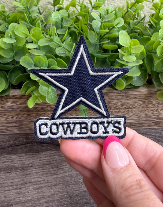 Blue Star Embroidered Small Patches