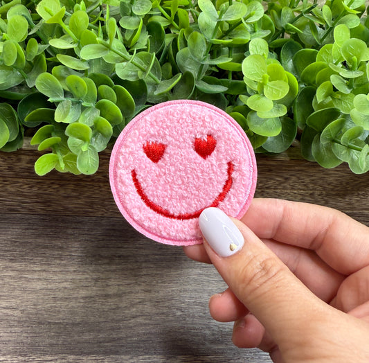 Pink Happy Small Patches