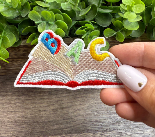 ABC Book Embroidered Hat Patches