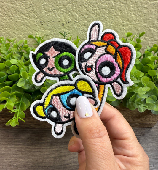 Power Girls Set Embroidered Small Patches