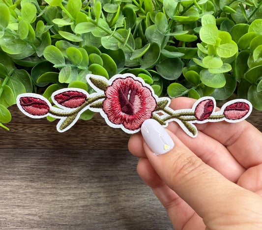 Rose Vine Embroidered Small Patches