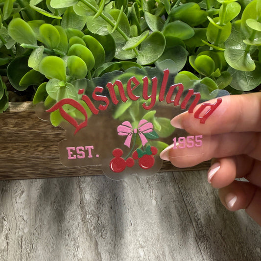 Magicaland Cherries Clear Vinyl Sticker 3"