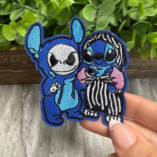 Alien and Skeleton Embroidered Small Patches