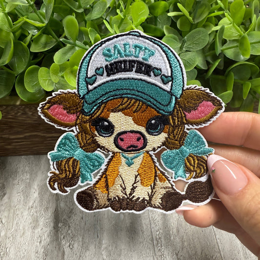 Salty Heifer Embroidered Small Patches