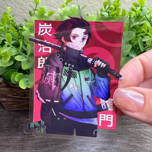 Cartoon Sword Clear Vinyl Sticker 3"