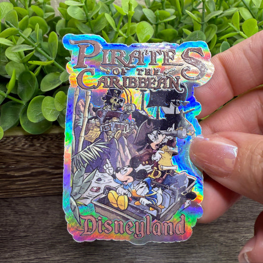 Pirate Ride Holographic Vinyl Sticker 3"
