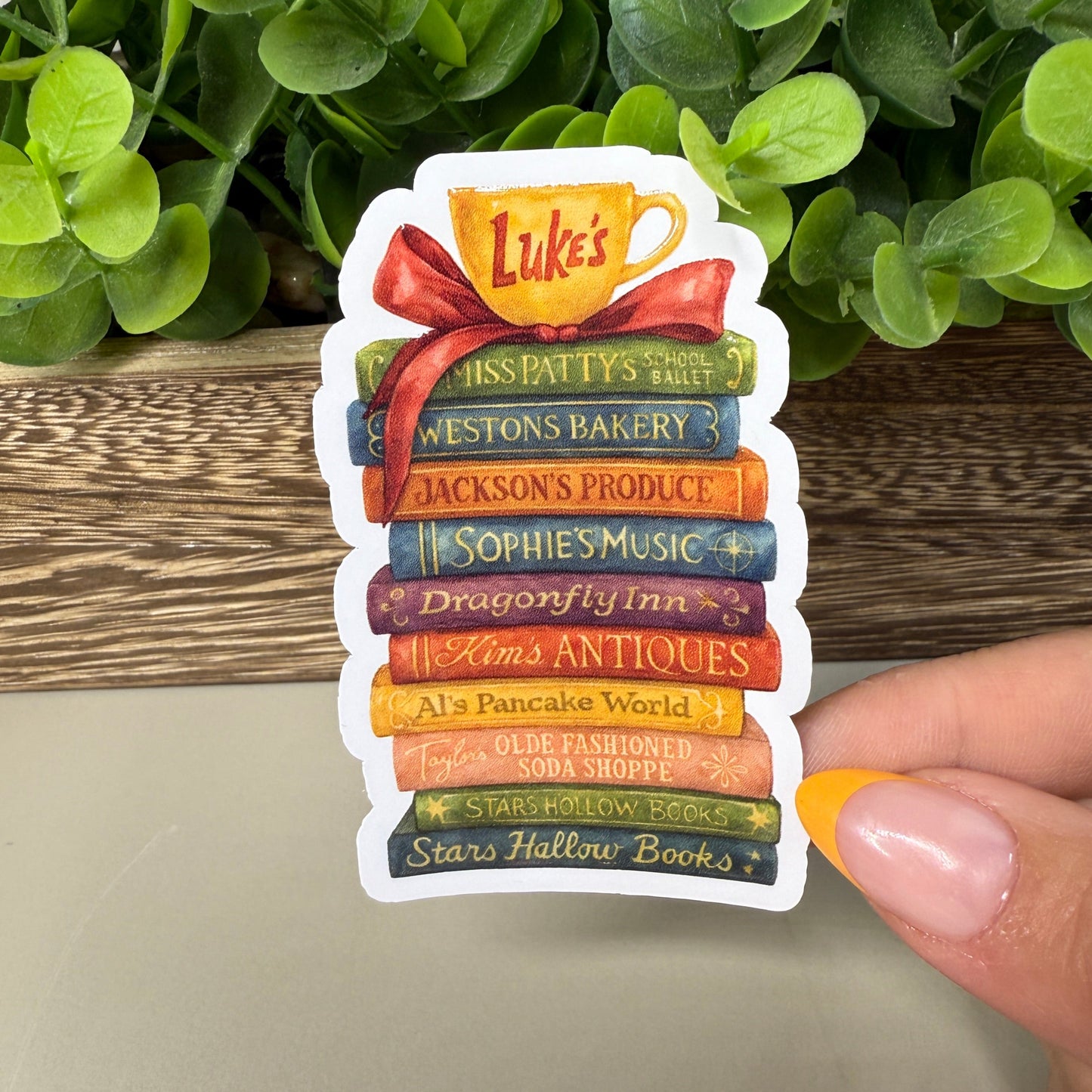 Luke Books  White Vinyl Sticker 3"