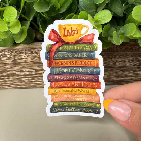 Luke Books  White Vinyl Sticker 3"