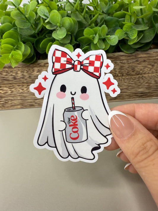 Diet Soda White Vinyl Sticker 3"