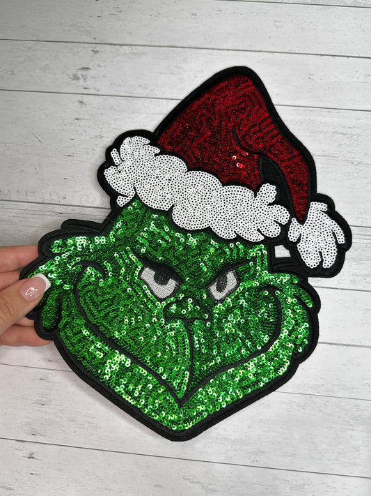 Green Monster Sequin Patch