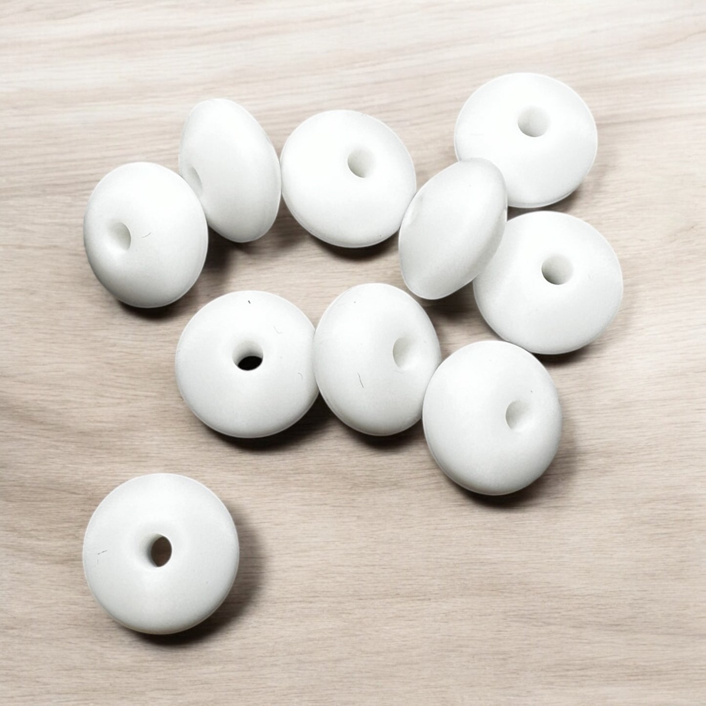 White Silicone Filler Bead- Set of 10