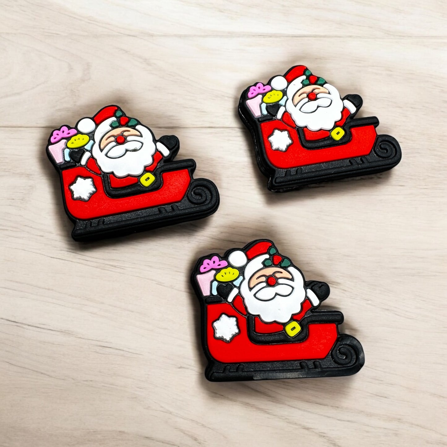 Santa Focal Bead- Set of 3