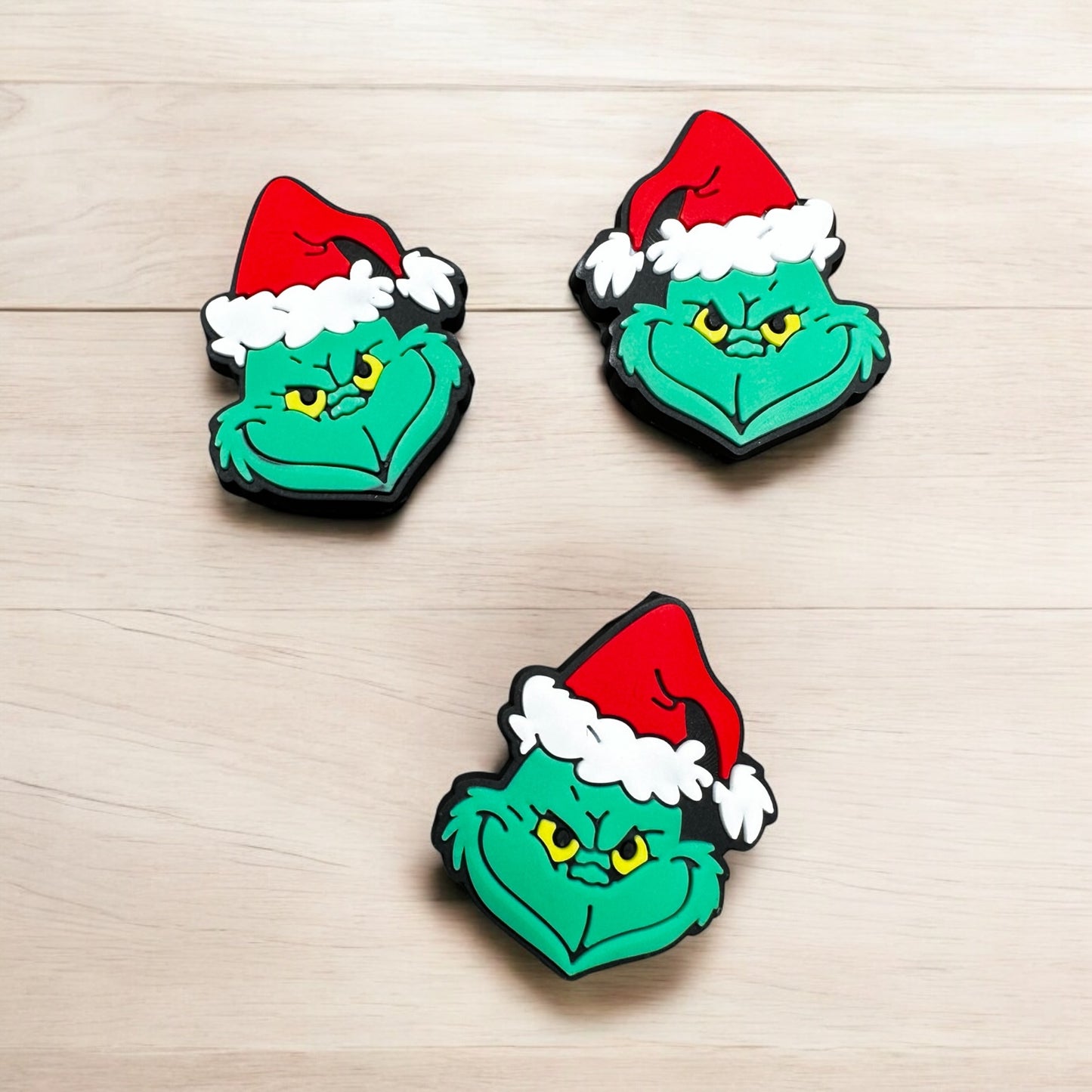 Green Monster Christmas Focal Bead- Set of 3