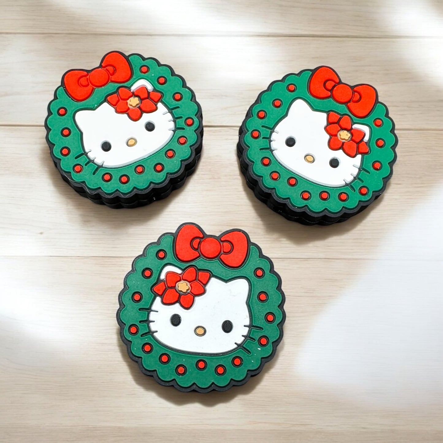 Kitty Wreath Focal Bead- Set of 3