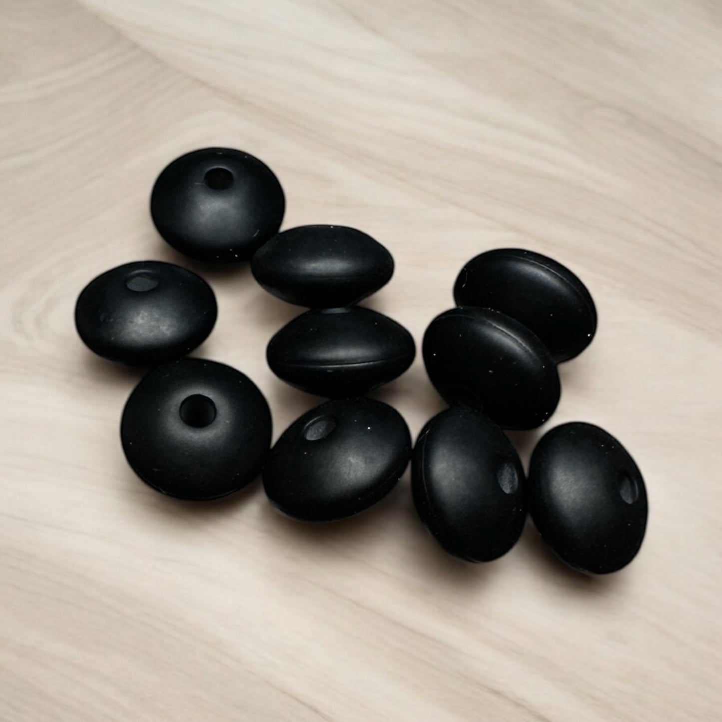 Black Silicone Filler Bead- Set of 10