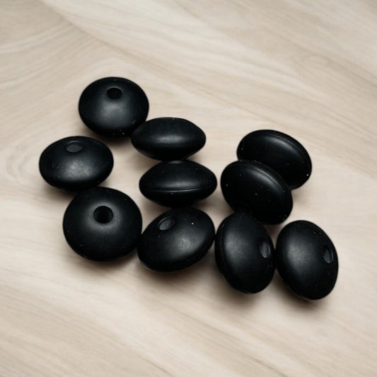 Black Silicone Filler Bead- Set of 10