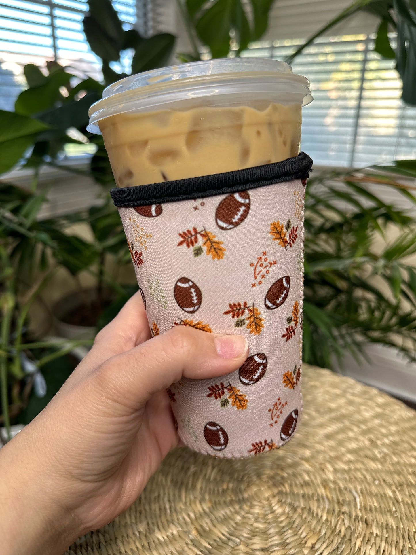 Football And Leaves Cup Cozie