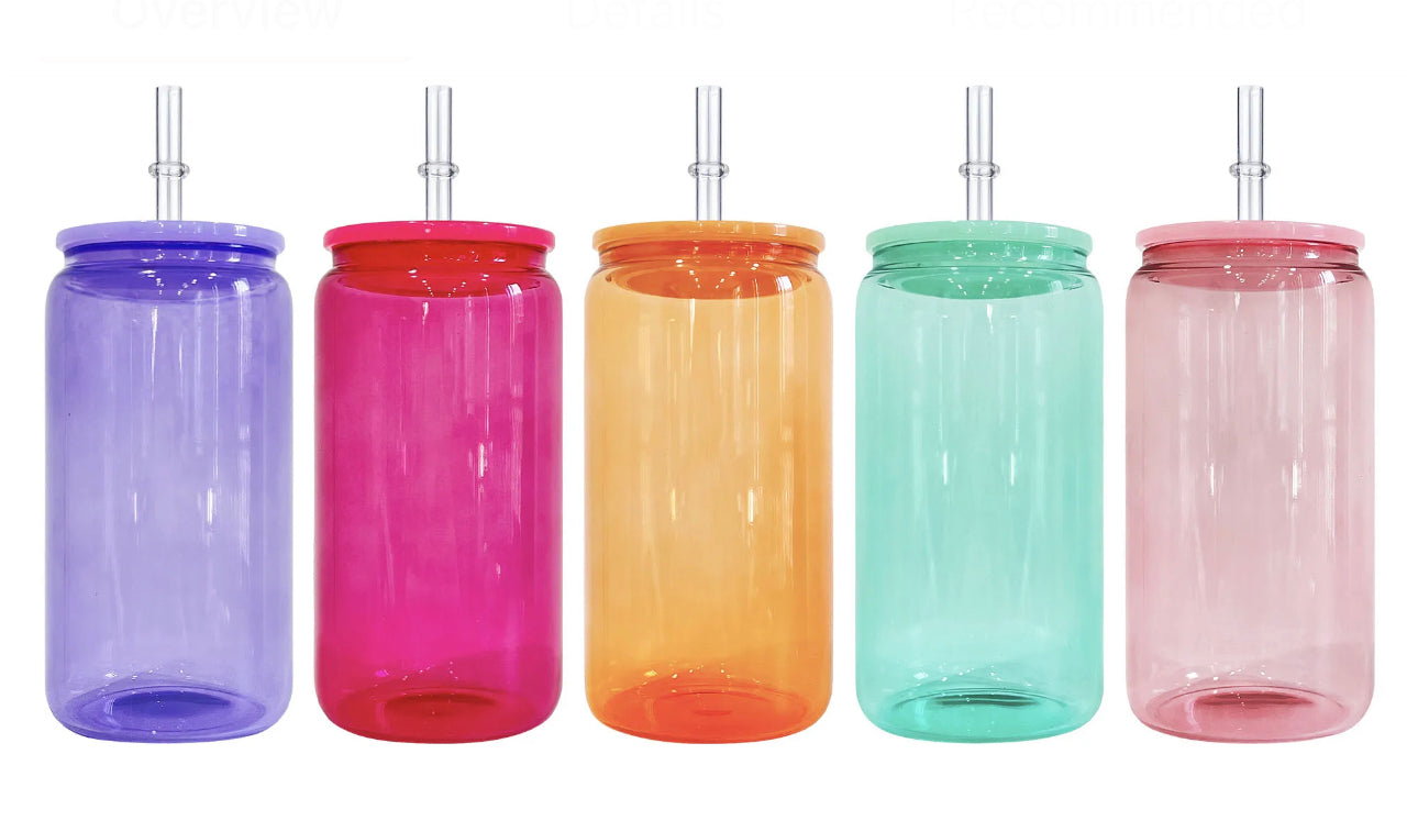 Jelly 16oz Glass Can SET of 5