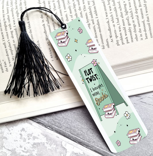 Plot Twist: I Bought More Books UV DTF Bookmark DOUBLE SIDED