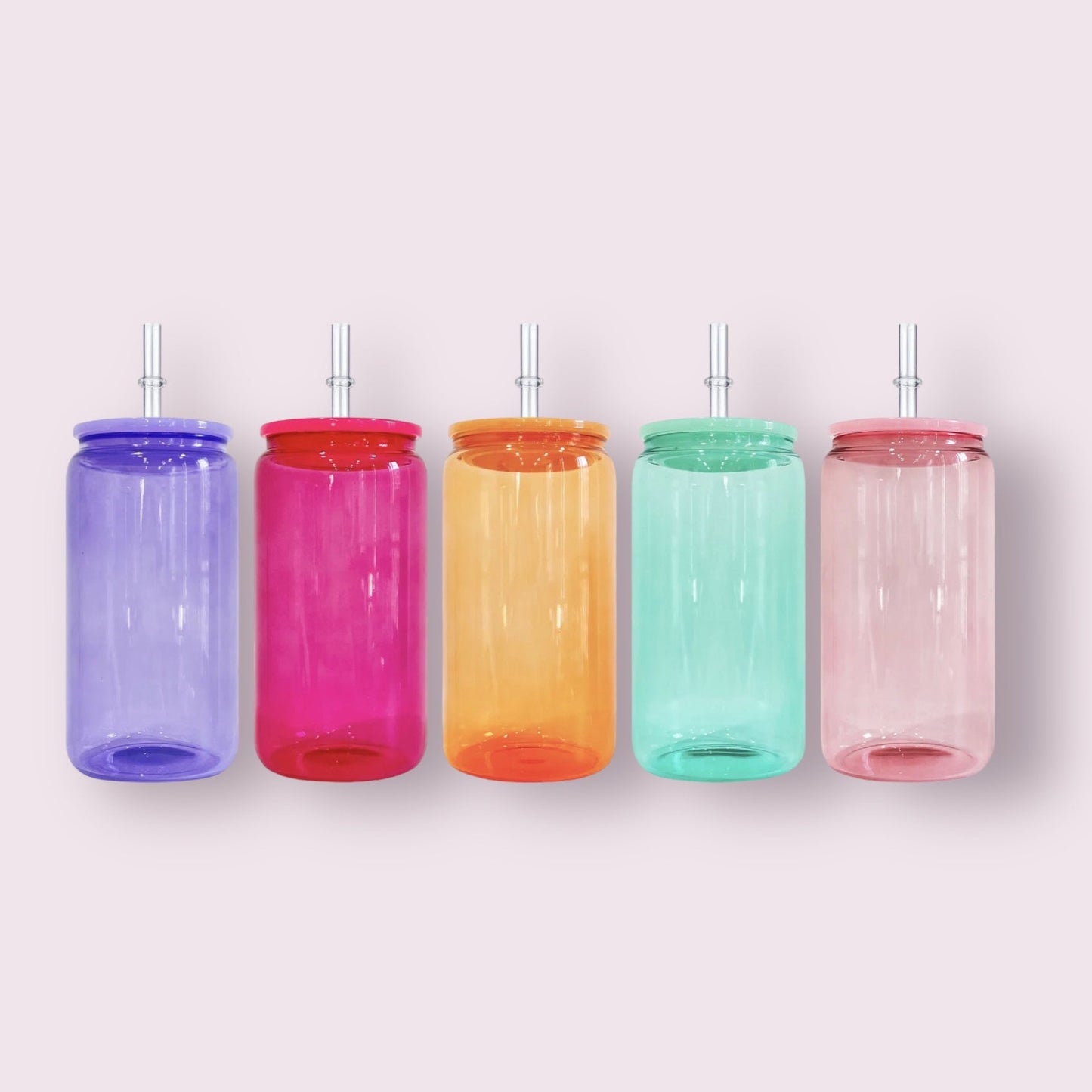 Jelly 16oz Glass Can SET of 5