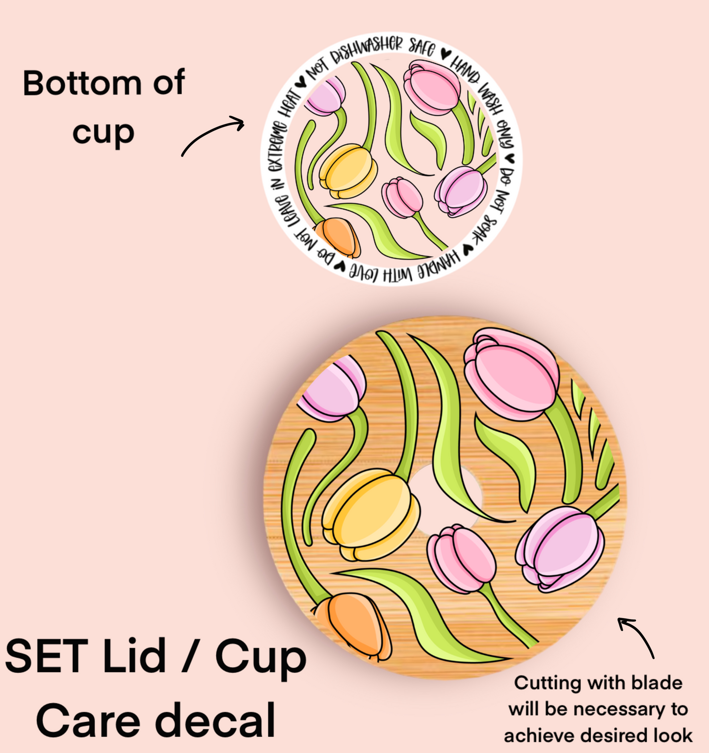 Tulips UV Wrap / Lid DOUBLE SIDED