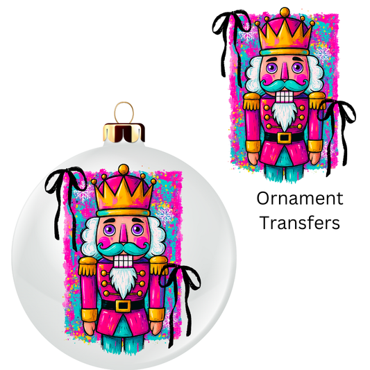Colorful Nutcracker Ornament Transfer UV DTF
