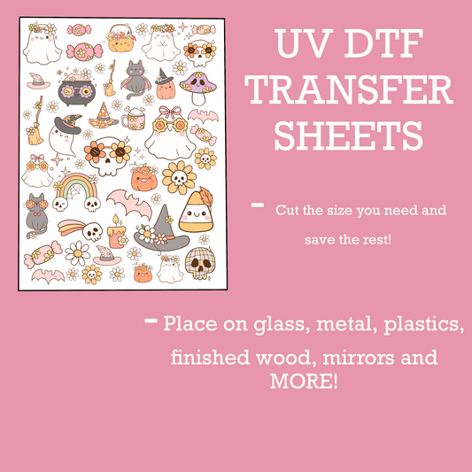 UV DTF SHEET Groovy Ghosts