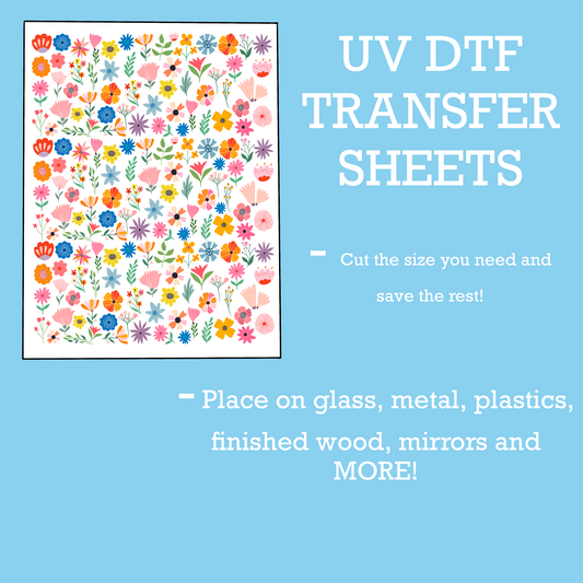 UV DTF SHEET Bright Flowers