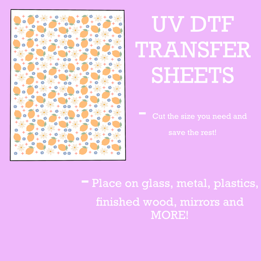 Lemons UV DTF SHEET