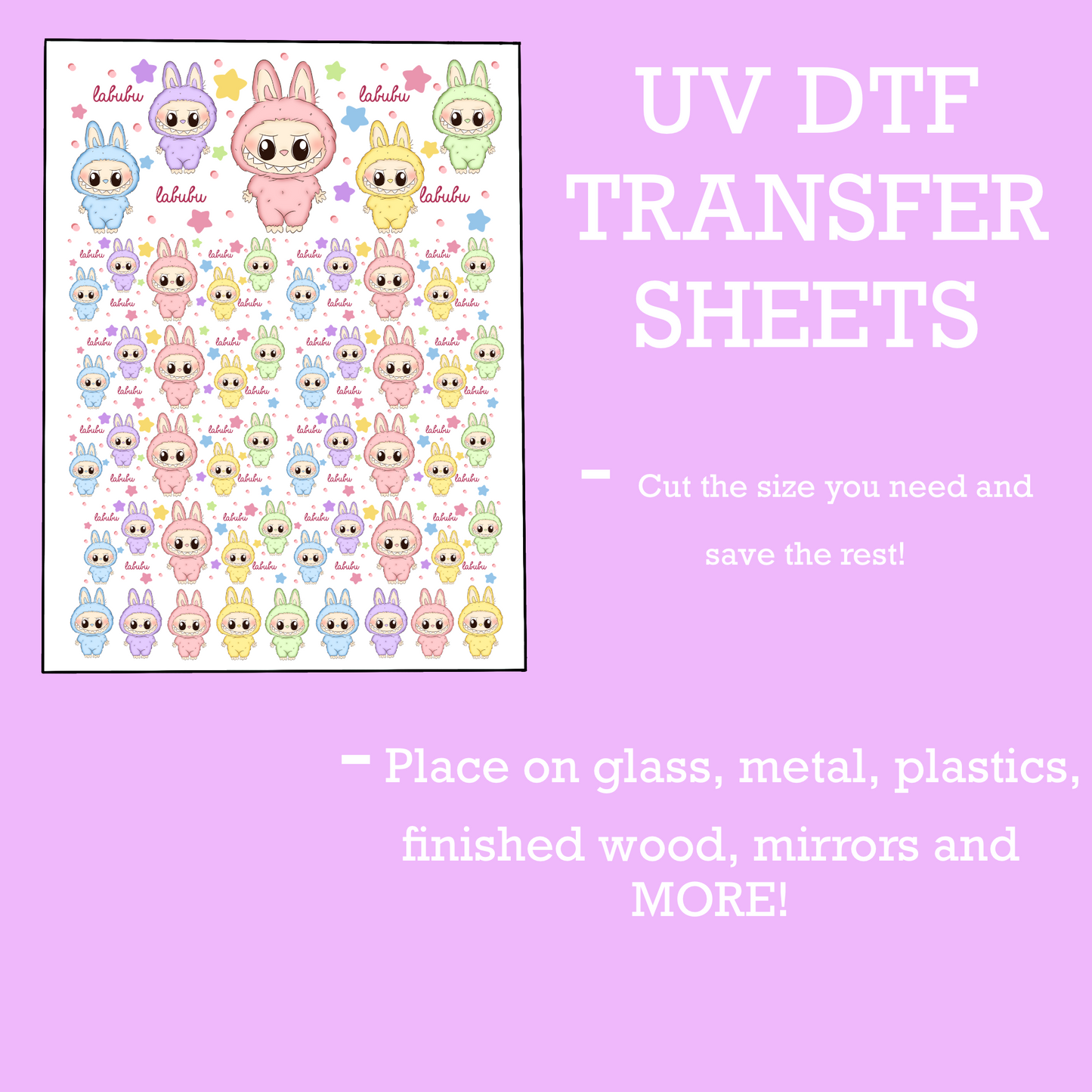 Bubu Stars UV DTF SHEET