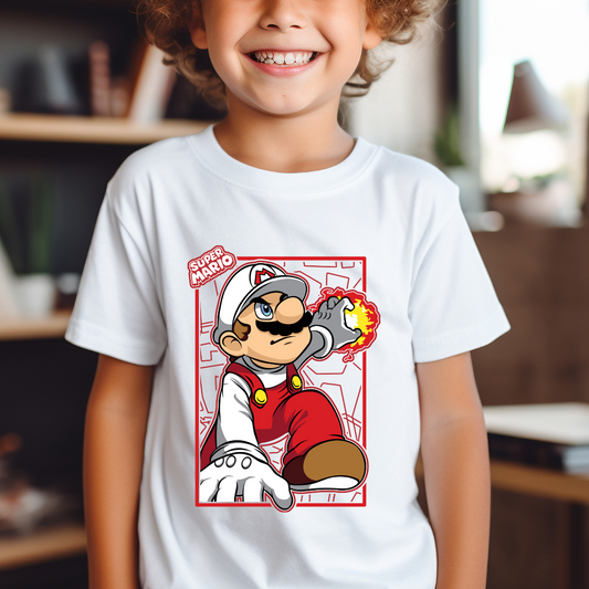 YOUTH Mario Red DTF TRANSFER