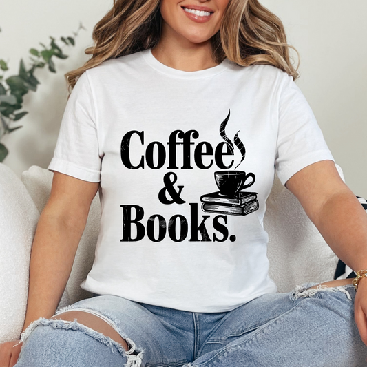 Coffee and Books SINGLE Color DTF Transfer