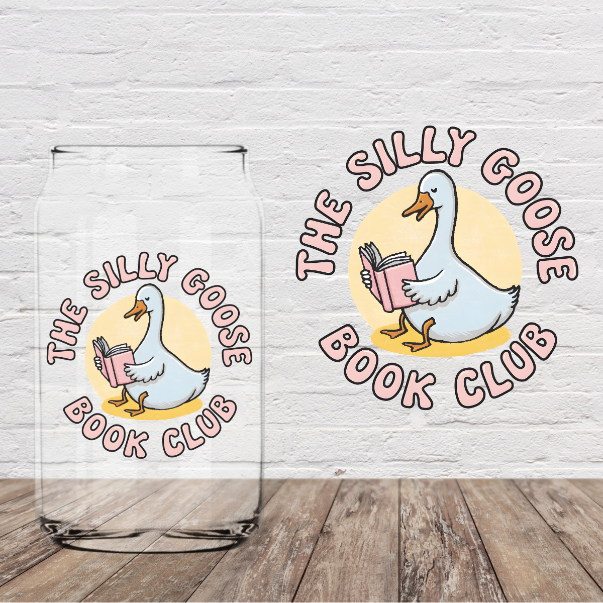 Silly Goose Book Club Round 4" UV DTF