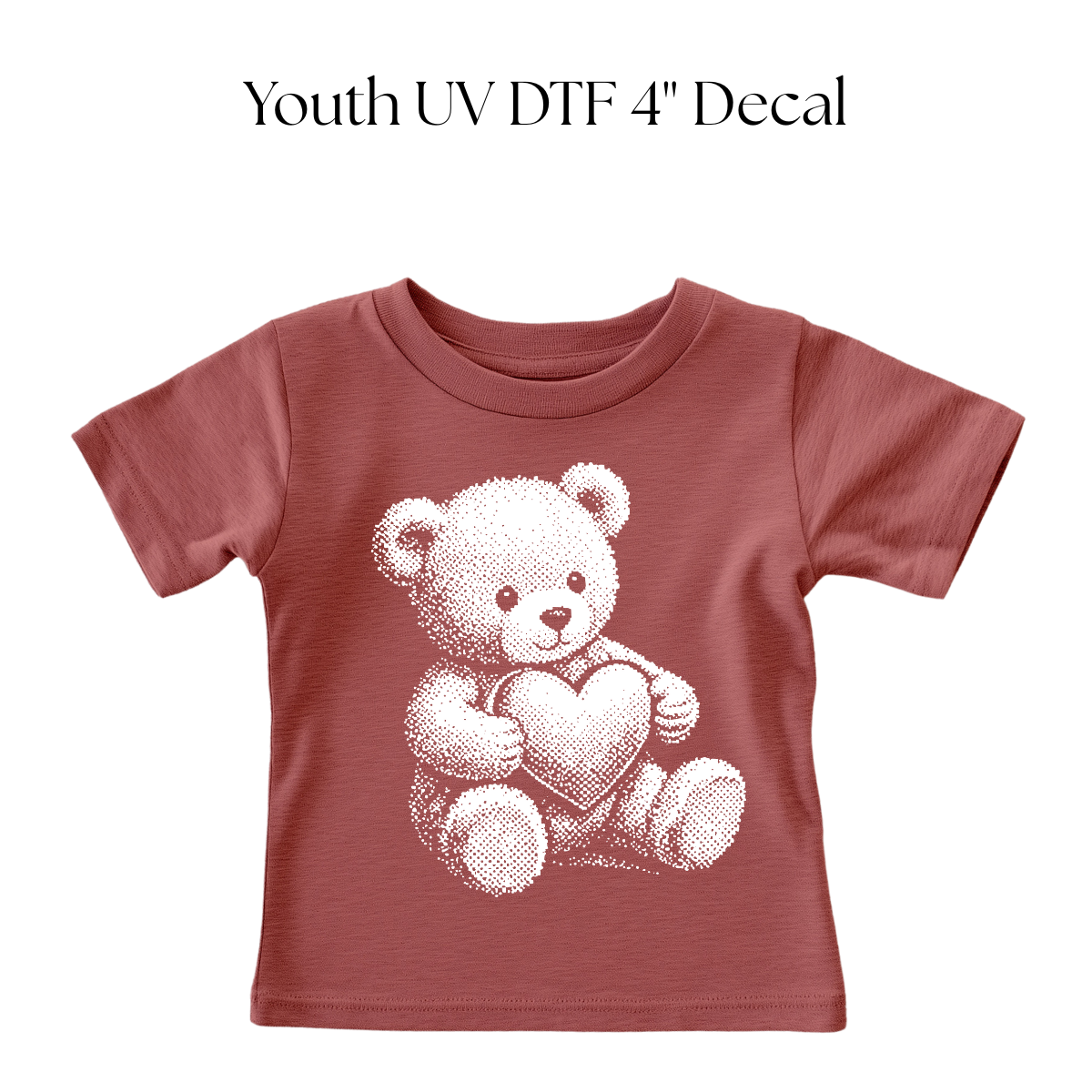 YOUTH White Teddy DTF Transfer