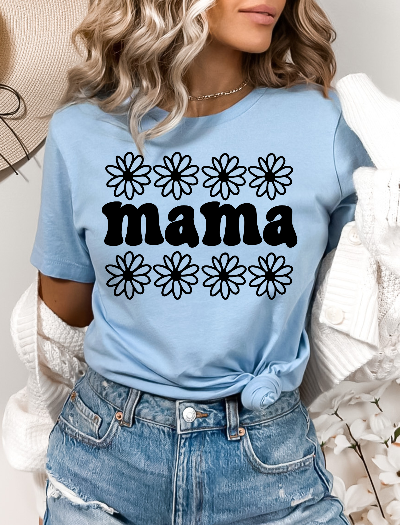 Floral Mama Screen Print Transfer