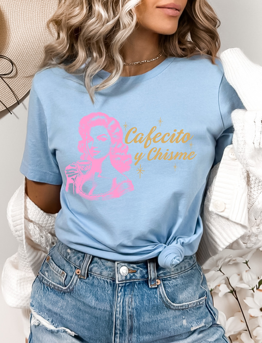 Cafecito y Chisme Pink DTF