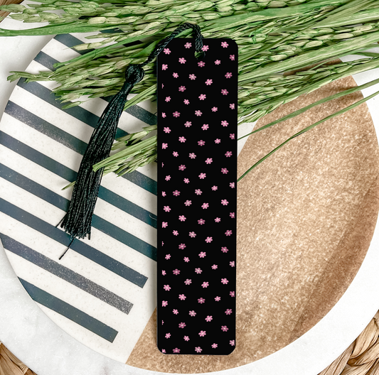 Small Pink Flowers UV DTF Bookmark DOUBLE SIDED