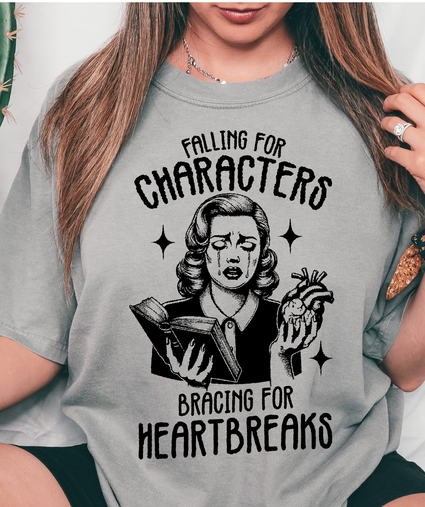 Falling For Characters Bracing For Heartbreaks Screen Print Transfer