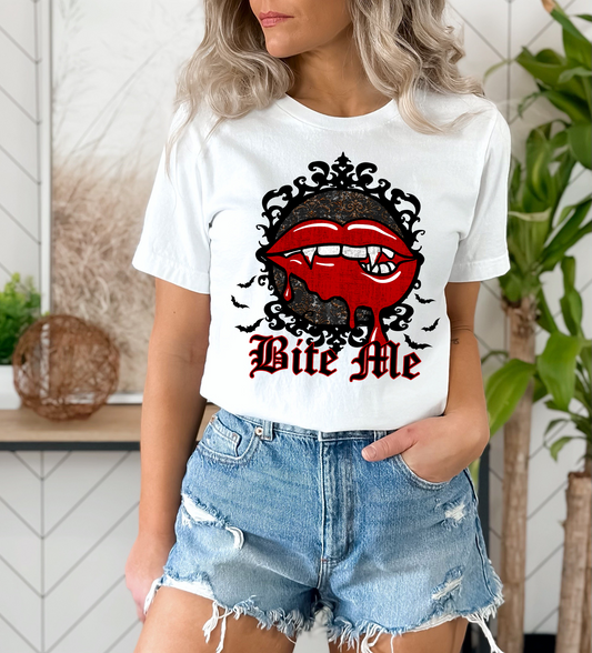 Bite Me Vampire Lips DTF