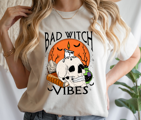 Bad Witch Vibes Skull DTF