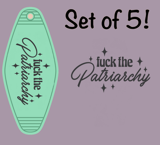 F The Patriarchy UV (MOTEL KEYCHAIN)